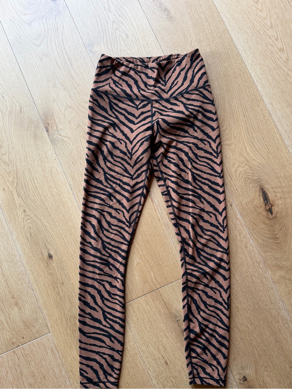 Varley Brown & Black Zebra Print Leggings